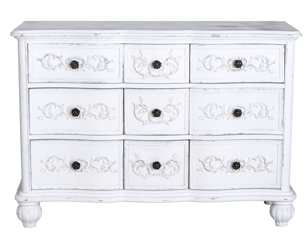 ITALIENNE MEUBLE ROUGE Commode Avec Tiroirs Console Commodes Bois Neuf