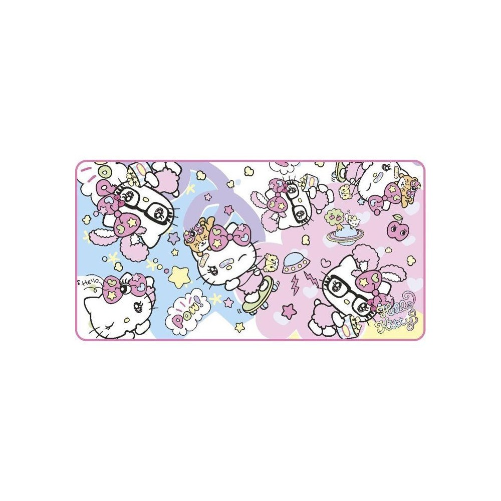 Tapis de souris gaming cadeau idéal KONIX Hello Kitty XXL pour joueuse