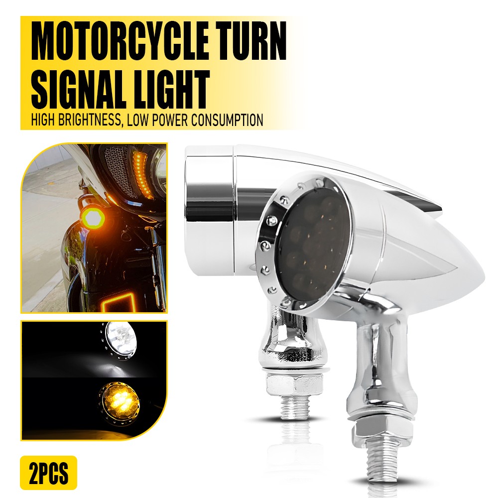 For Honda Shadow VLX 600 VT600C Chrome LED Motorcycle Blinker Turn Signals Light