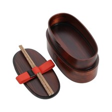 Bento Lunch Box with Chopsticks Wooden Bento Lunch Box Sturdy for Picnics