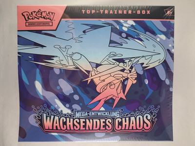 Pokemon TCG Wachsendes Chaos Mega Entwicklung Top Trainer Box NEU deutsch sealed