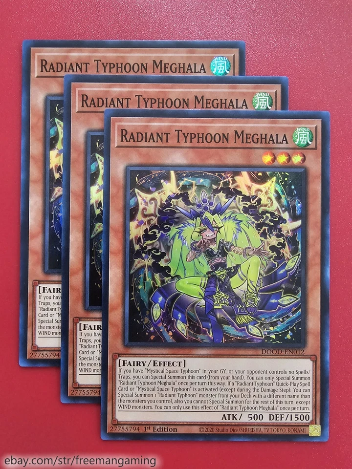 Yugioh Radiant Typhoon Deck Core 18 card DOOD Meghala Eldam Vision Manifestation - Image 2 of 4