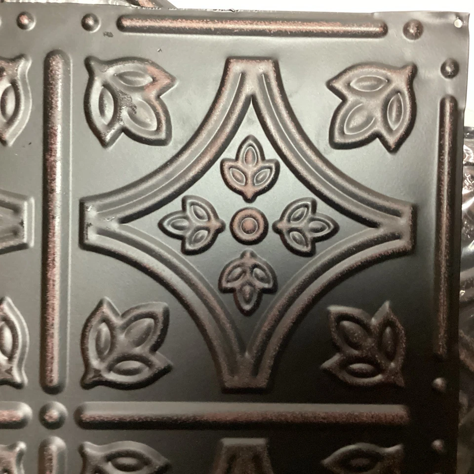  12 Holydecot 12”x12” Stamped Metal Nail-up Tin Ceiling Tiles or Backsplash - Image 3 of 3