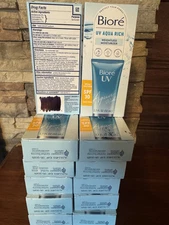 Biore UV AQUA RICH Watery Essence  Sunscreen SPF30  1.7 Fl OZ 50 mL 12 pics
