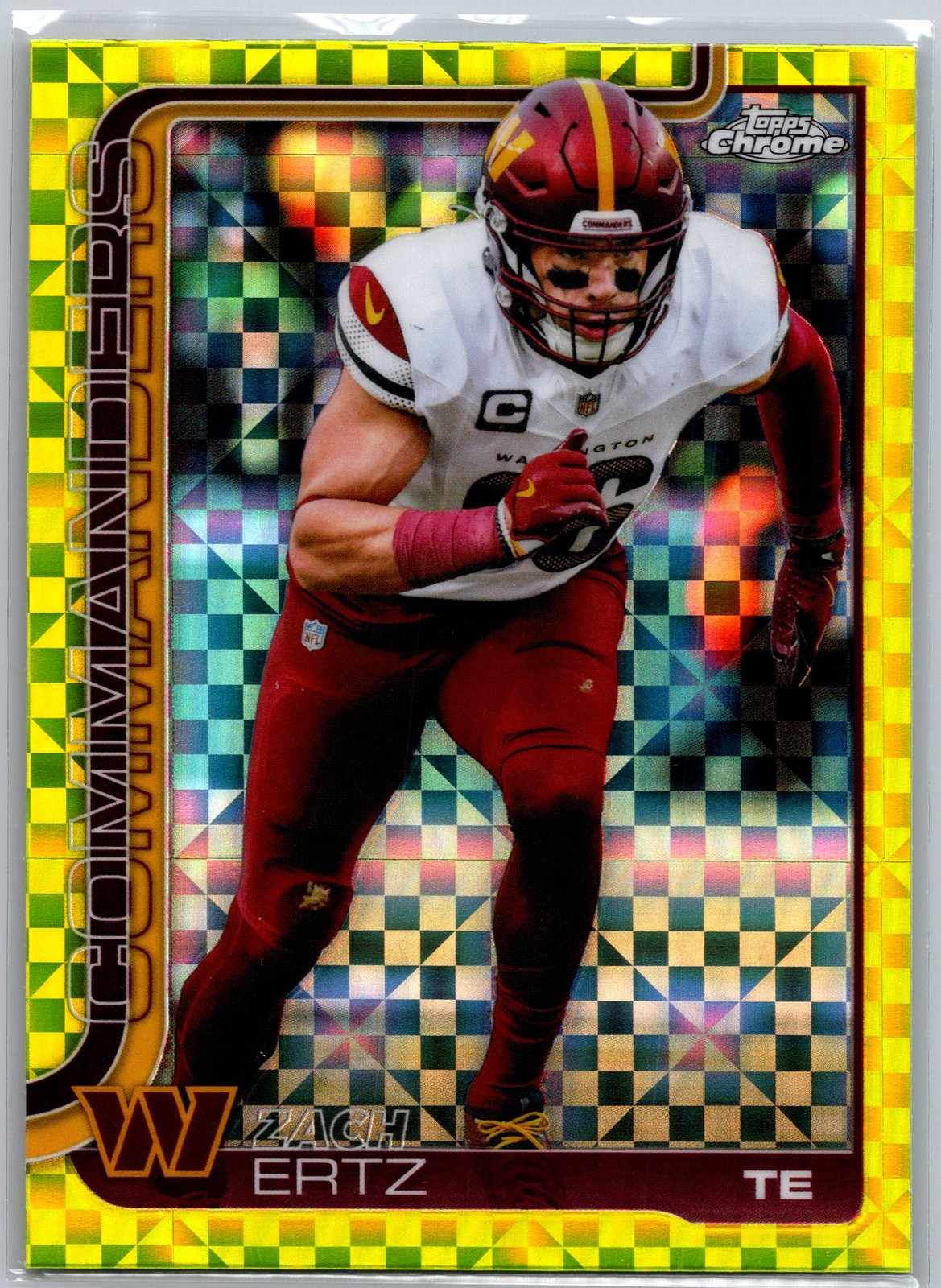 2025 Topps Chrome #297 Zach Ertz Lime Green X-Fractor