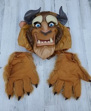 Beauty the Beast Deluxe Adult Beast Disney Halloween Costume Mask w/Gloves