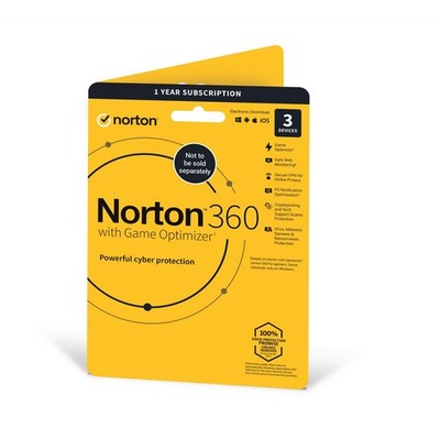 Norton 360 mit Game Optimizer 2022 - 3 Geräte, 1 Jahres Abo