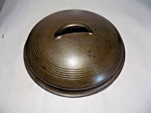 XLNT WagnerWare No.9 1269A Ringed Cast Iron Dutch Oven Lid-Restored-Sits Flat-
