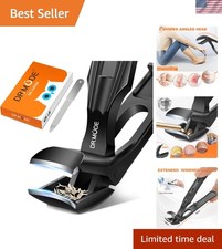 Upgrade Angled Head Toenail Clippers for Seniors - Effortless Thick Nail Cutting