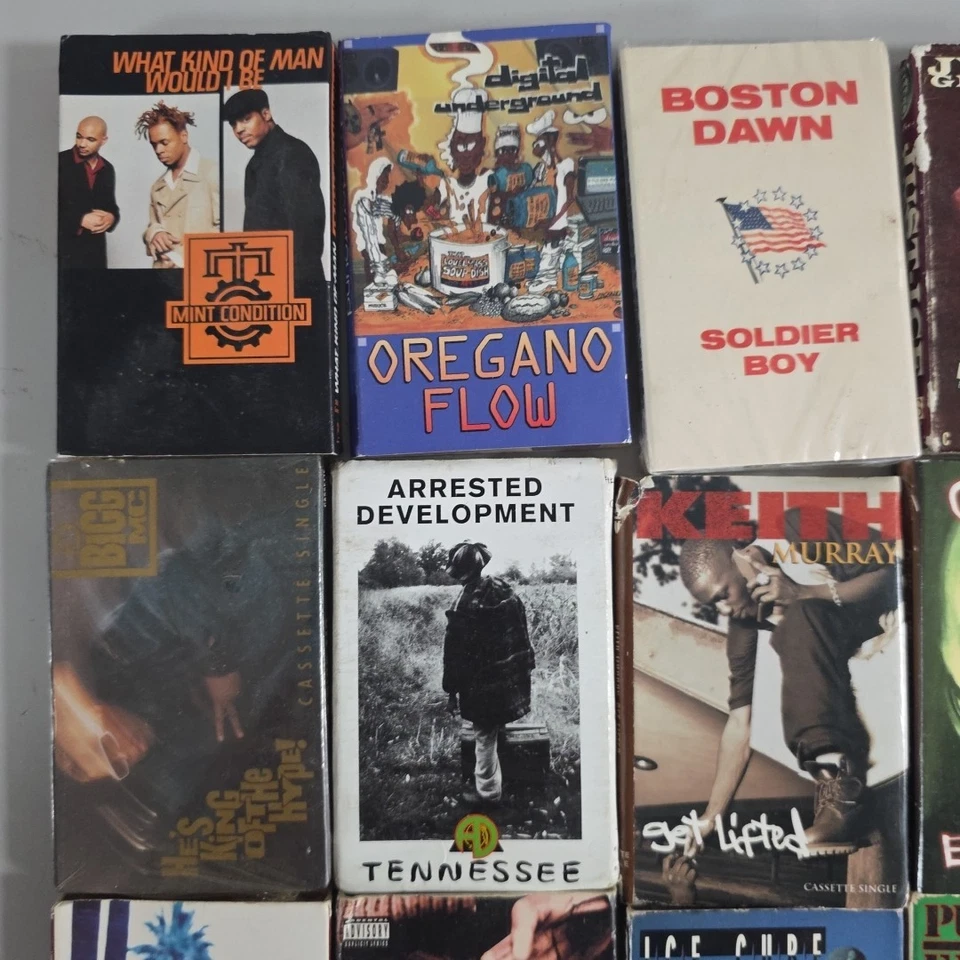 90s Hip Hop Rap Cassette Single Lot (35) ICE CUBE BONE THUGS PUBLIC ENEMY OUTKAS - Image 2 of 4