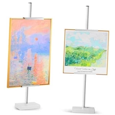 Adjustable Tabletop Easel Stand, Picture Easels for Display up to 28.5 White