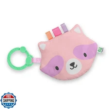 Ingenuity: ity by Ingenuity Crinklet, Raccoon Crinkle Toy for Newborn and Up,