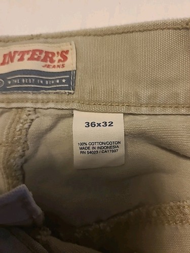 Vintage Old Navy Painters Carpenter Pants Beige Men's Size 36x32 Actual (34x30) - Picture 6 of 11