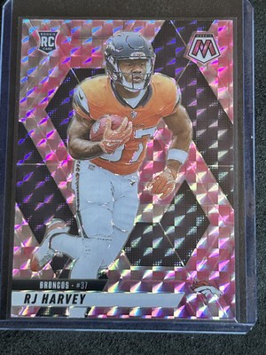 2025 Panini Mosaic - RJ Harvey - Mosaic Pink Camo Rookie Card