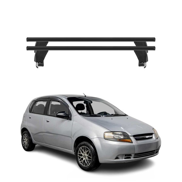 Menabo DachträGer GrundtäGer FüR Chevrolet Aveo T250 2005-2011 50Kg Alu Schwarz-image