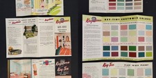 1959 vintage 3pc LOT KEYSTONE PAINT SAMPLE BROCHURES vinyl masonry key-tex-tint