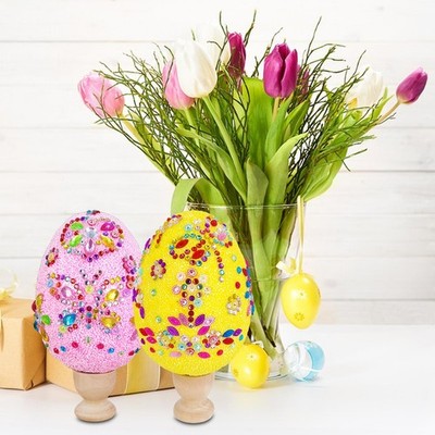 Ostereier Kreativ Pailletten Bunt Osterschmuck Kunst