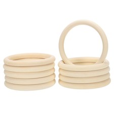10 Pcs 100 Mm/3.9 Inch Wooden Ring for Crafting, Natural Wood Ring without Paint