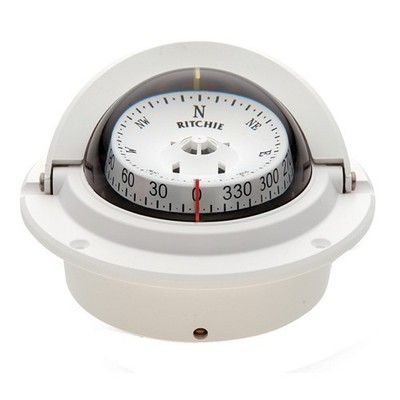 Ritchie Compass, Flush Mount, 3'' Combi, White F-83W