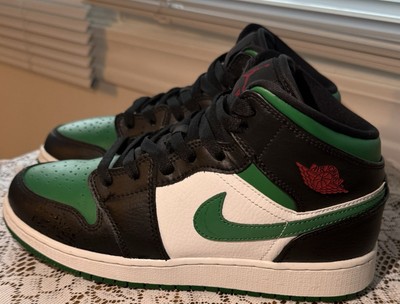 JORDAN RETRO 1 MID GREEN TOE GS SIZE 5y Amazon.com | Jordan Youth Air 1 Mid GS 554725 067 Green Toe  main image 4