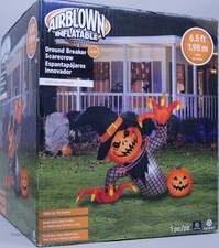 Gemmy Halloween Fall 6.5 ft Ground Breaker Scarecrow Airblown Inflatable NIB