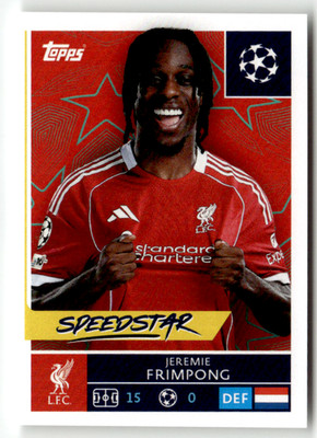 Topps Champions League Sticker 2025-26 No. 257 Jeremie Frimpong Speedstar