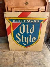 Large VINTAGE ORIGINAL OLD STYLE BEER sign 36" X 42" Plastic Sign