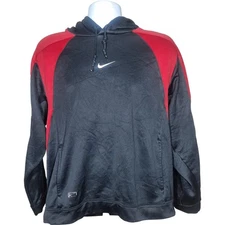 Nike Performance Hoodie Men's M Black Red Polyester Casual Athletic Wear
