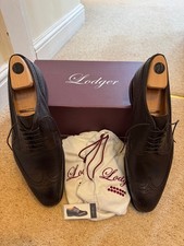 Lodger x Dalmore Malt Whisky Gents Brogues Deerskin UK 10 G. NEW, boxed, unworn.