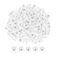 Clothes Hanger Marker Colored Hanger Sizer Number 40, Clear 100 Pcs