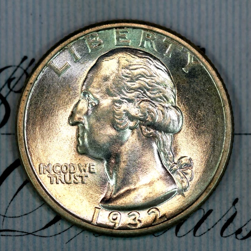 * 1932-D * SOLID+ GEM BU MS WASHINGTON QUARTER * FROM ORIGINAL COLLECTION