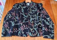 Molly & Max Women’s Black Print Full Zip Jacket Size PL