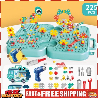 Magic Montessori Play Toolbox Design and Drill Toy Kids Tool Set for Boys Girls 