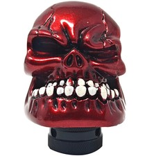 Pomello cambio teschio rosso scolpito universale per auto manuale 3QGO