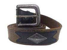 Vintage Nocona South Western Leather Belt embroidered 41" READ