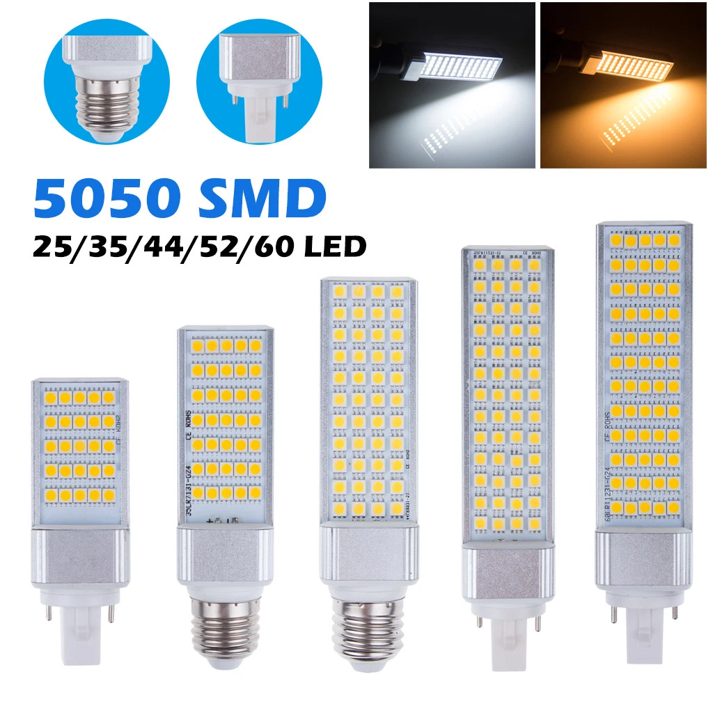 E27 G24 5W 7W 9W 11W 13W 3528 5050 SMD LED Spot Light Bulb Lamp Warm Day White