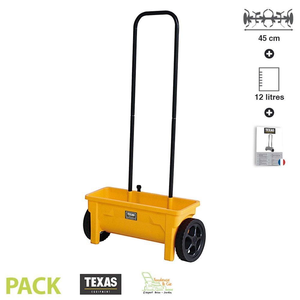 Epandeur universel 12L Texas pour graines et semence avec largeur 45cm