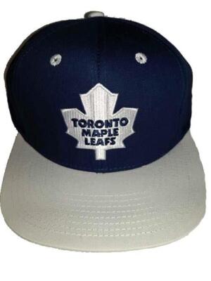 Toronto Maple Leafs Mens OSFA Flatbrim Snapback Reebok White Blue Licensed Hat