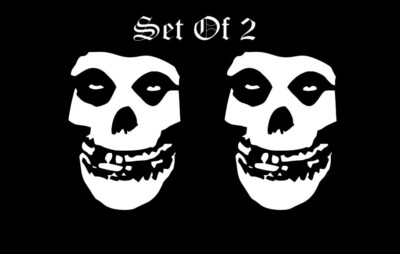 set of 2 Misfits Skull Vinyl Die Cut Decal Sticker Fiend