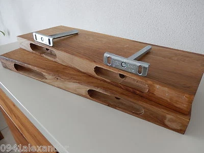 2xWandboard Eiche Wild Massiv Holz Board Regal Steckboard Regalbrett Baumkante ! - Bild 1 von 4