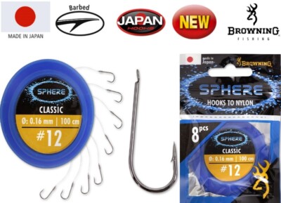 Browning Sphere Classic Haken 8Stück Vorfach 100cm