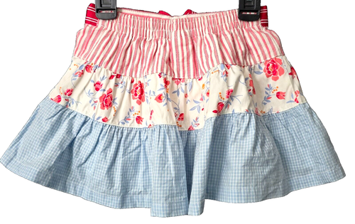 Janie Jack Cherry Stand Skirt 12 18 month Bloomers Patchwork Gingham Patriotic - Picture 2 of 5