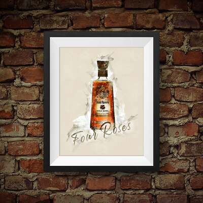 Four Roses Single Barrel Bourbon Whiskey - Original Wall Art Decor 