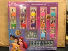 Disney's Princess 15 Piece 12 Color Nail Polish Set with Stickers Brand New Seal