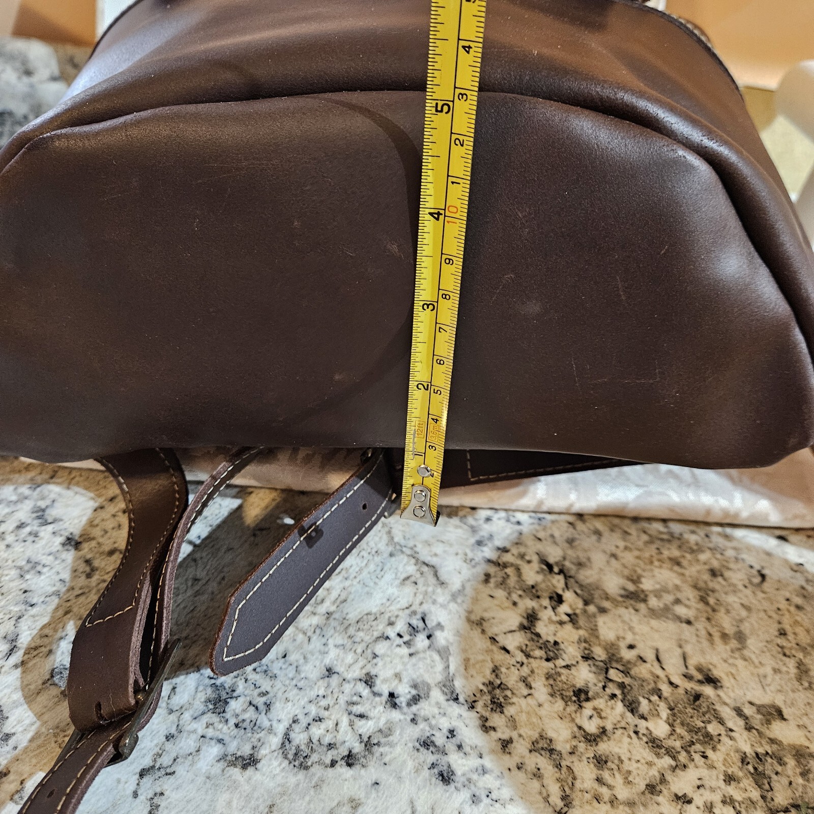 Lu Capel Leather and suede Backpack Drawstring Bag - image 7