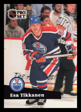1991-92 Pro Set Esa Tikkanen #71 – Edmonton Oilers – NHL Vintage Hockey Card