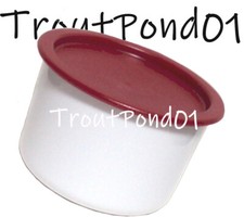 Tupperware Canister 2 1/2 c Topper A Vintage Passion Red Seal Made in USA New