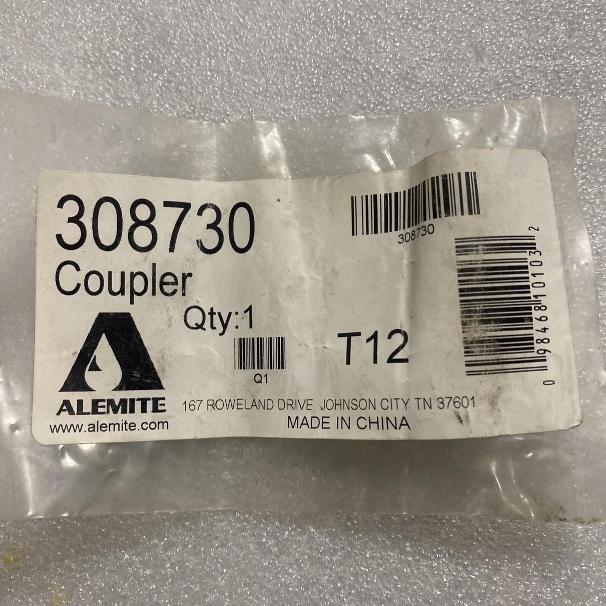Alemite 308730 Hydraulic Coupler, Narrow Type, 1/8 flk047308