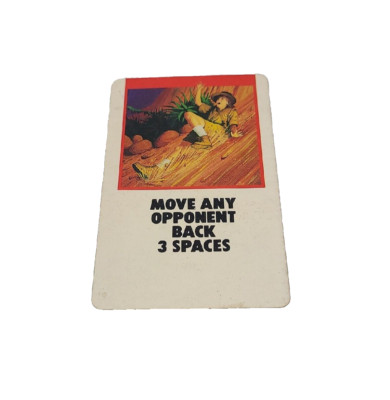 Fireball Island 1986 Milton Bradley ORIGINAL REPLACEMENT ''MOVE OPPONENT 3'' CARD