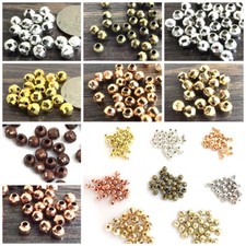 Mirror Faceted Round Spacer Bead Ball Gold Copper Brass Silver Jewelry Findings